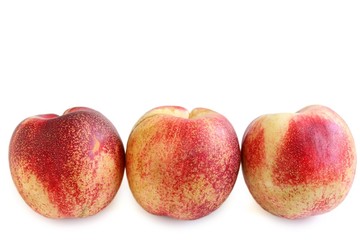 Fresh Nectarine on White Background