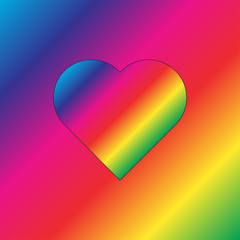 Rainbow spectrum Heart for Valentine's day - symbol of LGBT