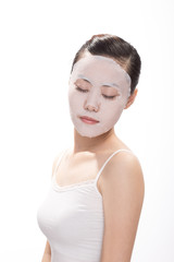 facial makeup of young asian beautiful woman