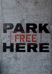 Park Here Free Sign