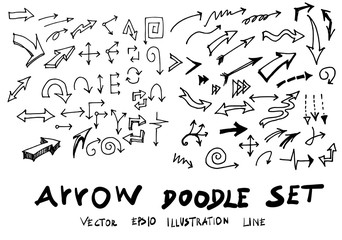 Vector hand drawn arrows set eps10