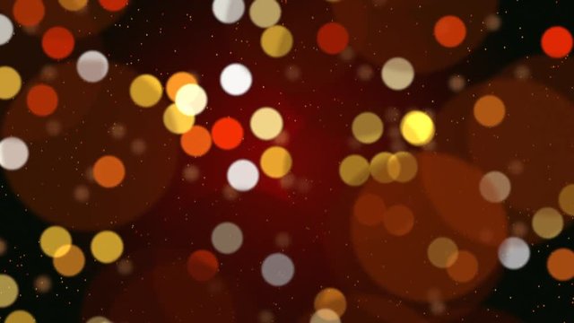 Animated, multi colored bokeh background for use as a holiday design element or screensaver..