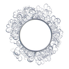 Silver curl  round frame 