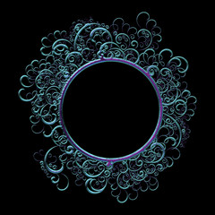 Metal curl  round frame 