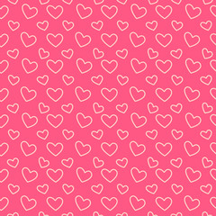 cute outlined hearts on a pink backgroung