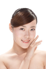 facial makeup of young asian beautiful woman