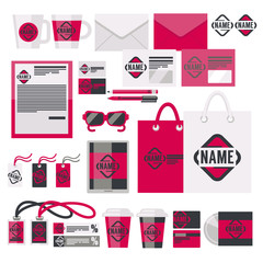 Brand identity items and acessory vector set