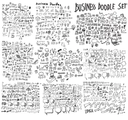 Muurstickers Business doodles sketch eps10 vector © veekicl