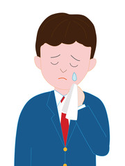 男子高校生が泣いた