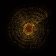 Wave radial asymmetrical rosette -  vector illustration
