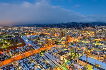 Foto op Canvas Yamagata, Japan Skyline © SeanPavonePhoto