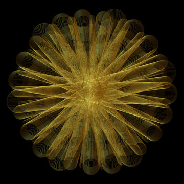 Radial tubular vector  abstract flower