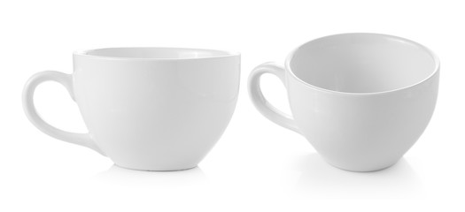 coffee white cup over white background