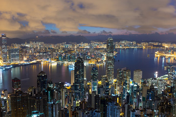 Fototapeta na wymiar Hong Kong at morning