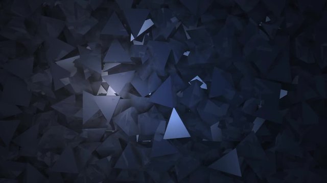 Three-dimensional triangular reflective block shapes toned in a subtle gray hue. Good for a background design element, computer wallpaper or screen saver..