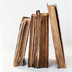 stack of old books