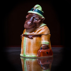 the collector and his hippos in a private collection