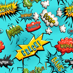  seamless pattern of comic speech bubble