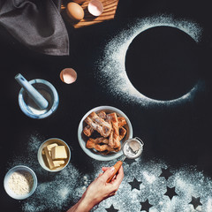 Puff pastry with stars and Moon