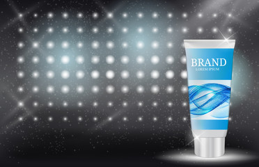 Hand Care Cream Bottle, Tube Template for Ads or Magazine Backgr