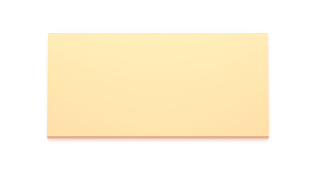 Brown corrugated cardboard box from top angle. Blank, horizontal, thin, and rectangle shape.