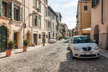 Fototapeta na wymiar One of the streets of Verona, Veneto region, Italy.