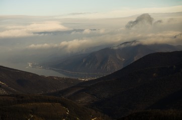 foggy landscape