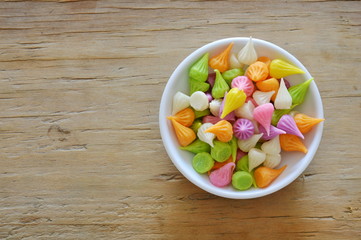 mini allure colorful Thai candy on cup