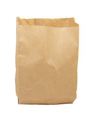 Brown Paper Bag isolated on white