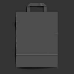 Dark gray paper bag background