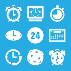 Set of 9 Time filled icons