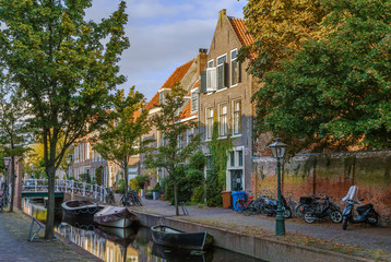 Channel in Leiden, Netherlands