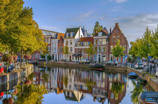 Channel in Leiden, Netherlands