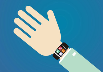smart watch On the hand