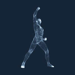 Obraz premium Standing Man. Silhouette for sport championship. 