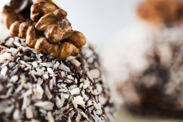 Sweet chocolate truffles