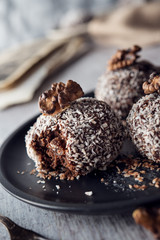 Sweet chocolate truffles