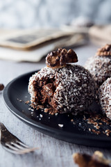 Sweet chocolate truffles