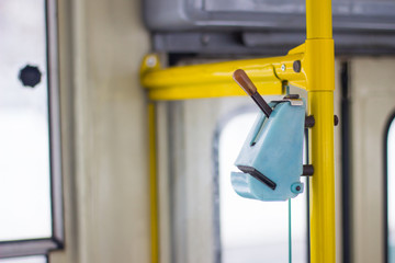 old punch for paper tickets in the bus