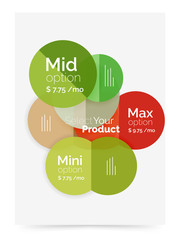 Business layout - select your product with sample options