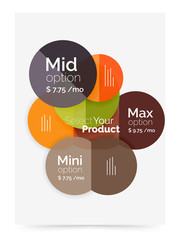 Business cover brochure design with select option diagram