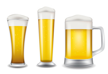 Realistic Beer Bottles : Vector Illustration