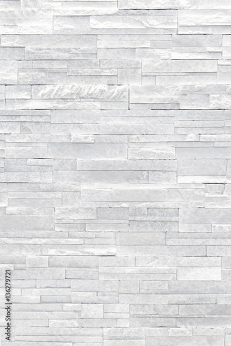 White Stone Wall Background Stacked Stone Tiles Are Often