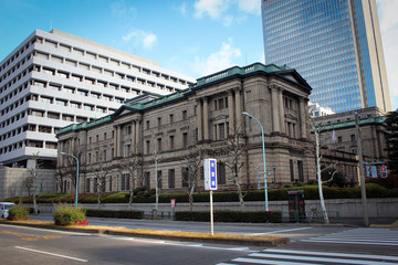 Obraz premium Siedziba Banku Japonii w Chuo, Tokio, Japonia