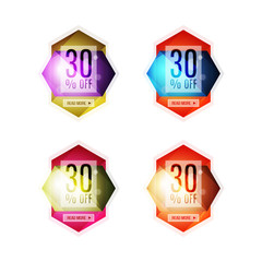 Vector abstract geometric sale labels