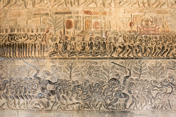 A Bas-Relief Statue of Khmer Culture