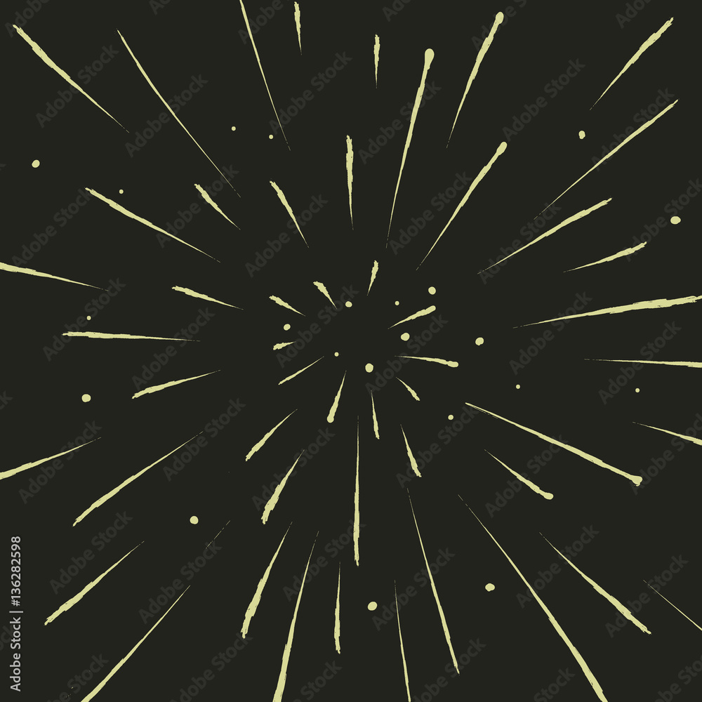 Canvas Prints view to meteor rain or flight with speed of light