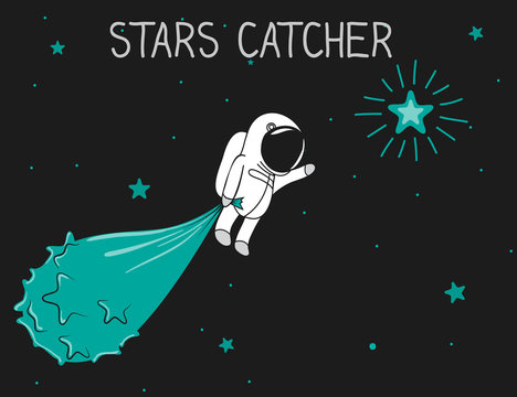 astronaut catch the stars