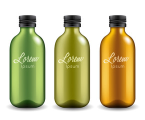 Set of realistic bottles : Vector Illustration