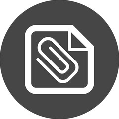 document-with-paperclip icon